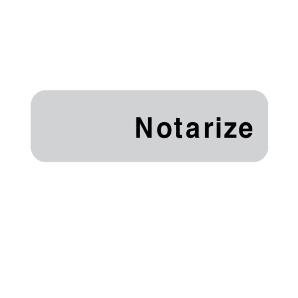 Labeling Flag - Imprinted - Notarize - Silver - Re Fill - 9/16" x 2"